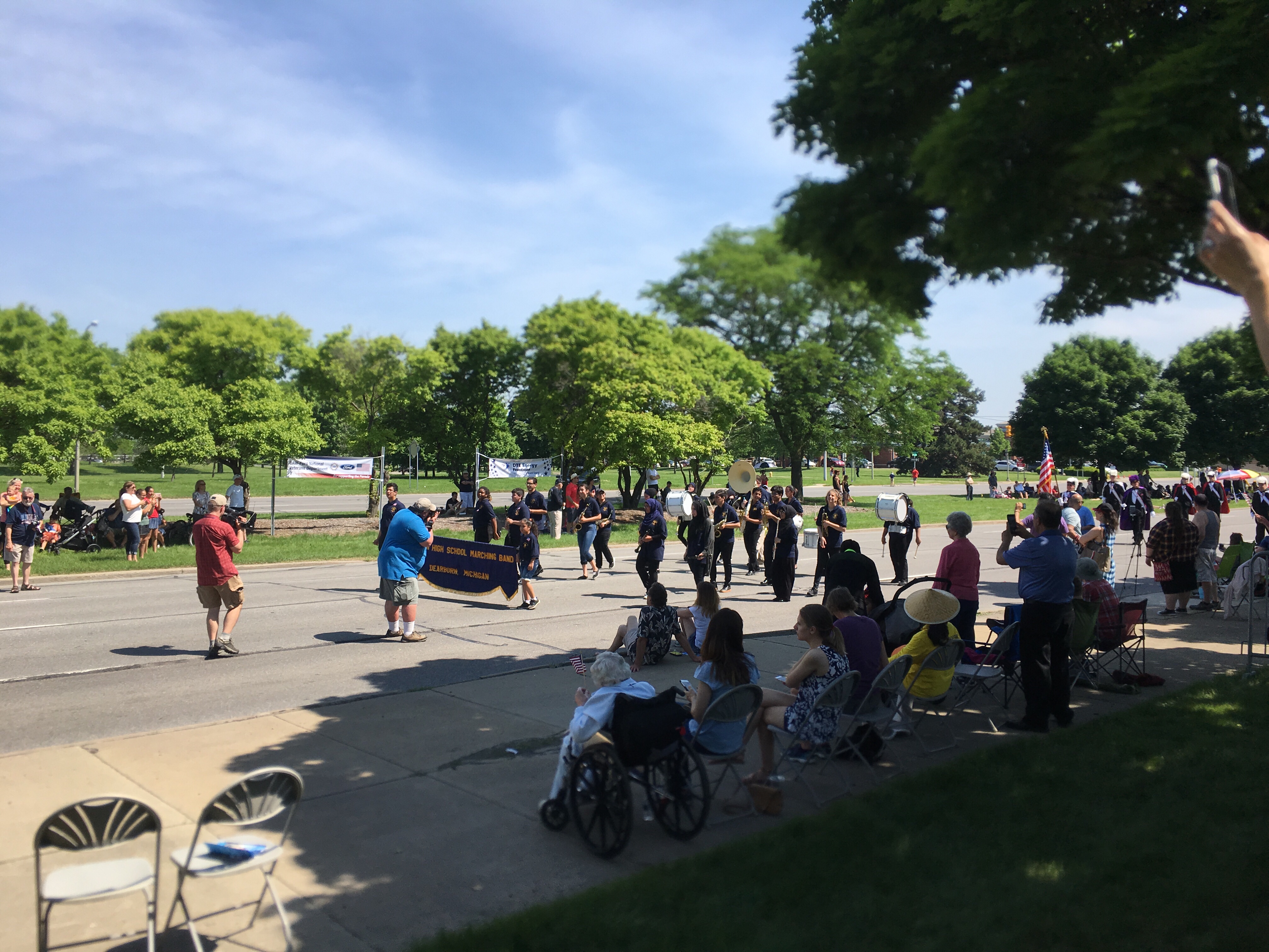 Fordson Band playing in the parade. 