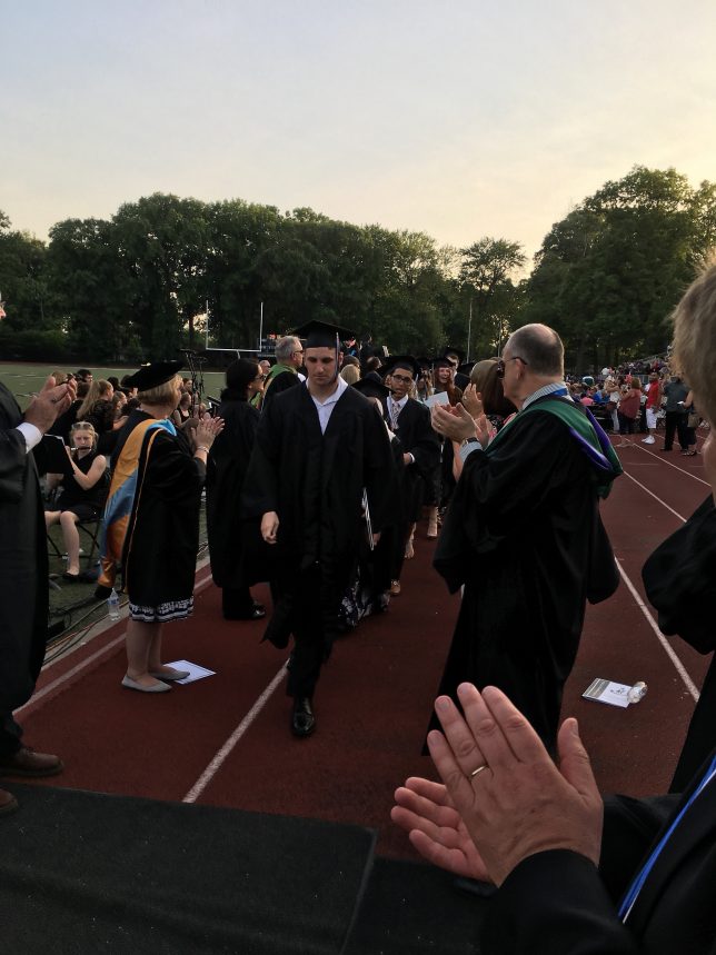 Edsel Ford Graduation students walking. 