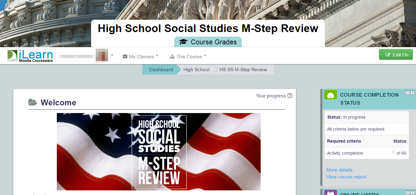 High School Social Studies M-Step Review iLearn Course