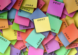 colorful sticky notes in a pile