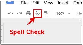 Spell Check Shortcut in Google Docs