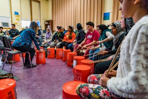 Woodworth Students Learn About Percussion Music from Around the World