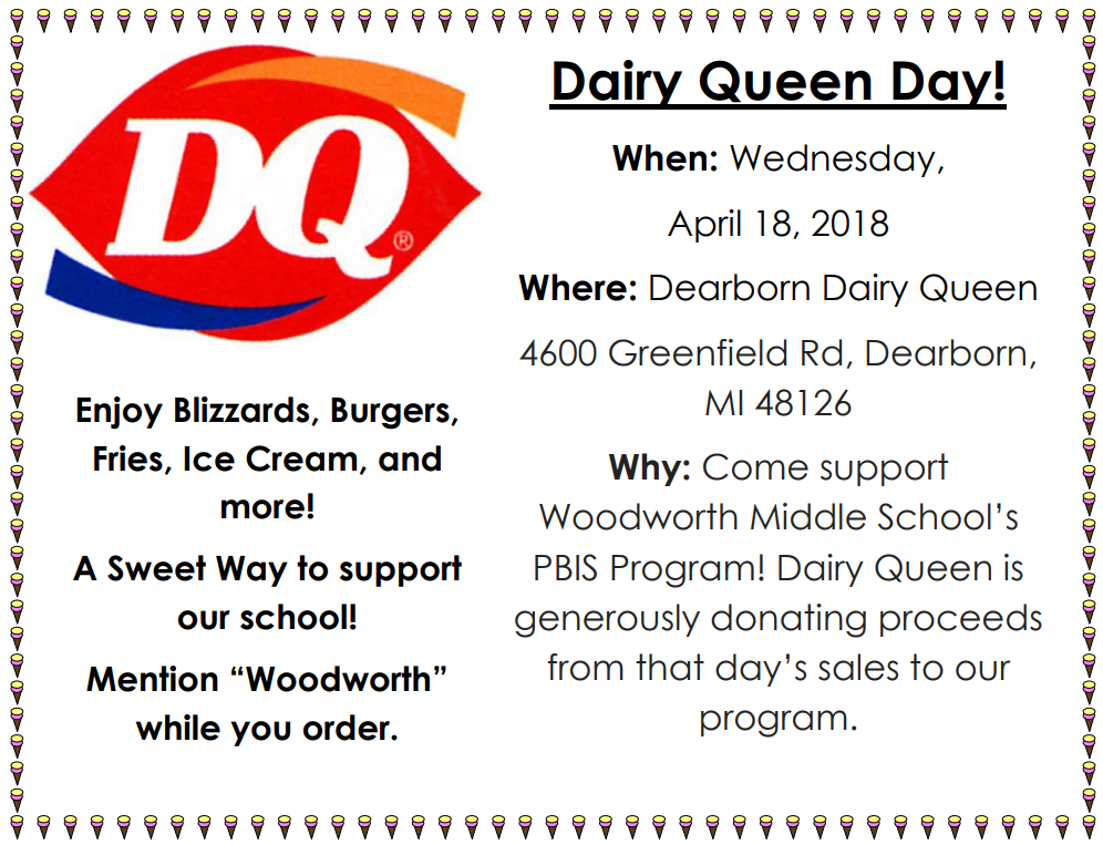 Dairy Queen for Woodworth!