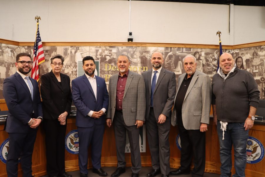 The seven members of the Dearborn Public Schools Board of Education